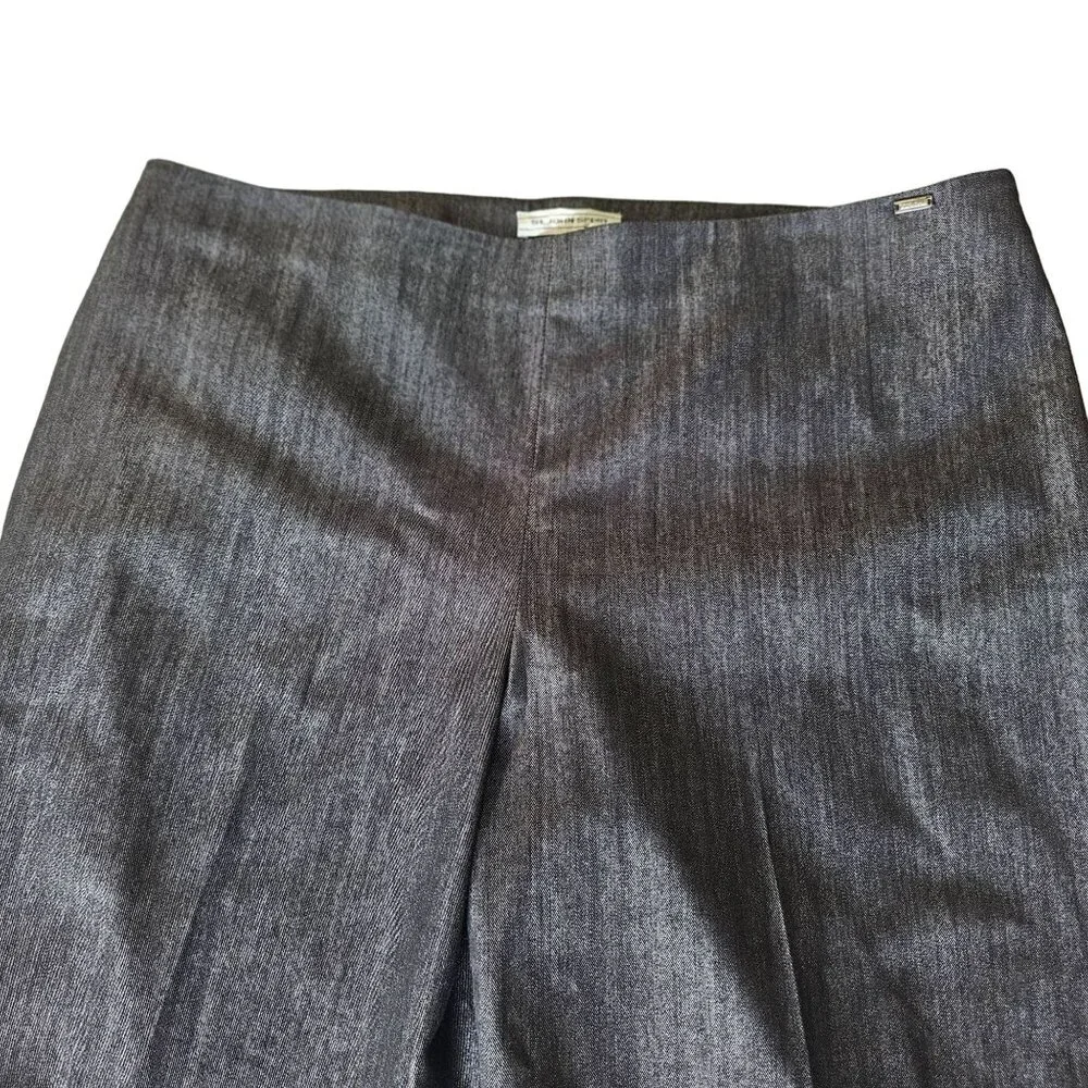 St. John Sport Women's Cropped Denim Side Zip Jean's Pants Black Denim size 12 - Picture 4 of 14